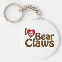i love bear claws keychain