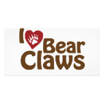 i love bear claws photo cards
