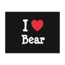 I love Bear heart T-Shirt Post Card