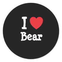 I love Bear heart T-Shirt Round Sticker