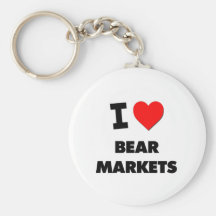 I Love Bear Markets Key Chain