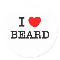 I Love Beard Stickers