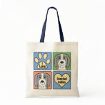 I Love Bearded Collies bags