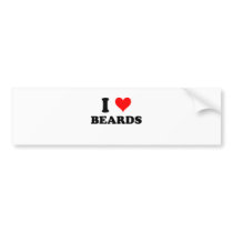 I Love Beards Bumper Stickers