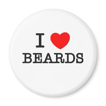 I Love Beards Refrigerator Magnet