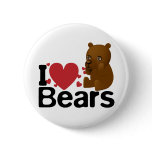 I Love Bears Button buttons