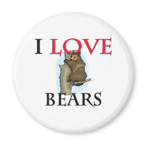 I Love Bears Magnet