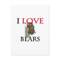 I Love Bears Post Card