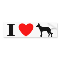 I Love Beaucerons Bumper Sticker