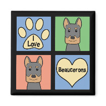 I Love Beaucerons Refrigerator Magnets