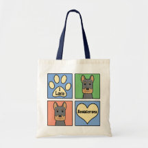 I Love Beaucerons Tote Bag