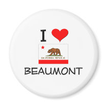 I Love BEAUMONT California Fridge Magnets