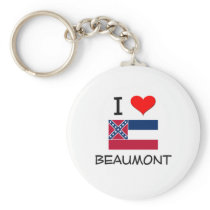 I Love Beaumont Mississippi Keychains