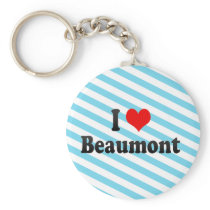 I Love Beaumont, United States Keychains