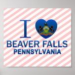 I Love Beaver Falls, PA Poster