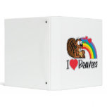 I Love Beavers Vinyl Binder