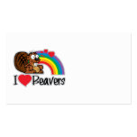 I Love Beavers Business Card