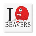 I Love Beavers Magnets