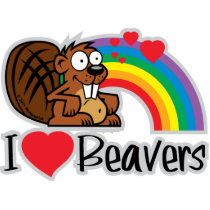 I Love Beavers Photo Sculptures