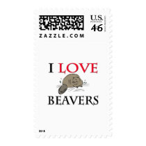 I Love Beavers Postage