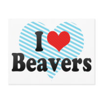 I Love Beavers Post Card