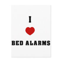 I Love Bed Alarms Postcard