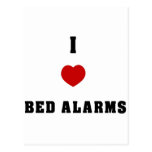 I Love Bed Alarms Postcard