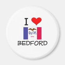 I Love BEDFORD Iowa Fridge Magnet