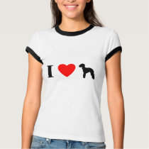 I Love Bedlington Terriers Ladies Ringer TShirt by MenagerieMayhem I Love Bedlington Terriers Ladies Ringer TShirt