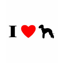 I Love Bedlington Terriers Ladies T-Shirt by MenagerieMayhem I Love Bedlington Terriers Ladies T-Shirt