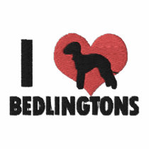 I Love Bedlingtons Embroidered Shirt (Long Sleeve) embroidered shirts by MenagerieMayhem I Love Bedlingtons Embroidered Shirt (Long Sleeve) embroidered shirts