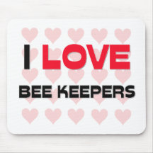 I LOVE BEE KEEPERS MOUSE MAT