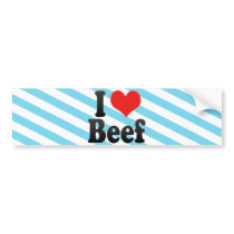 I Love Beef Bumper Sticker
