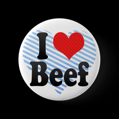 I Love Beef Pinback Button