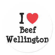 I love Beef Wellington heart T-Shirt stickers by funnycustomtshirts I love Beef Wellington heart T-Shirt stickers