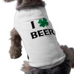 I Love Beer Pet Tee Shirt