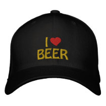 I Love Beer Embroiderd Cap Embroidered Hat