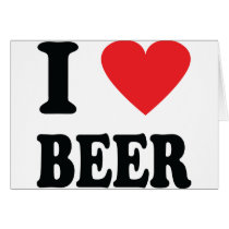I love beer icon greeting card