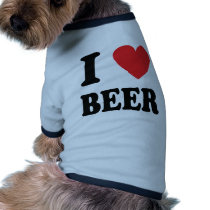 I love beer icon dog t-shirt