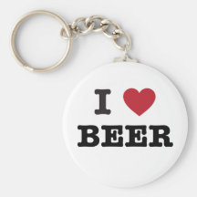 i love Beer Key Chain