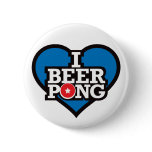I Love Beer Pong - Blue buttons
