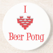 I Love Beer Pong Coaster coasters