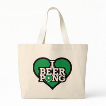 I Love Beer Pong - Green Bag