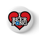 I Love Beer Pong - Red buttons