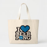 I Love Beer Pong v2 - Blue Tote Bag