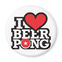 I Love Beer Pong v2 - Red Magnet