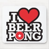 I Love Beer Pong v2 - Red Mousepads