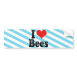 I Love Bees Bumper Stickers