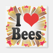 I Love Bees Refrigerator Magnet