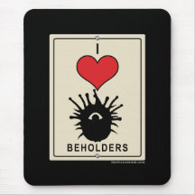 I Love Beholders Mouse Pads